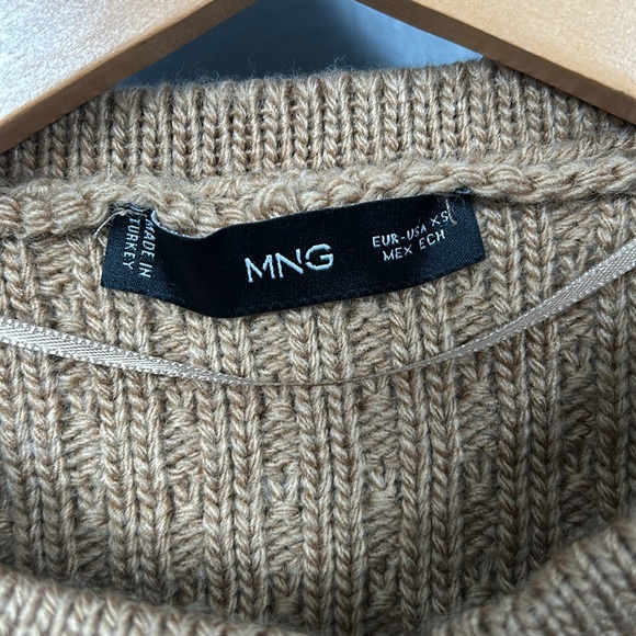 Mango Knit Cardigan Tweed Crop Gold Buttons size XS - Picture 10 of 12